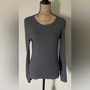 Calvin Klein Performance Pima Cotton Heather Gray Top, Sz M
